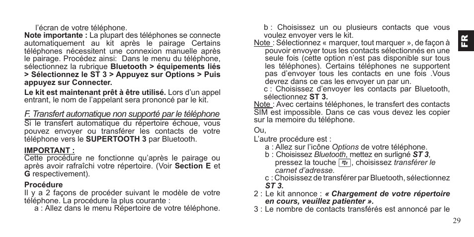 BlueAnt Supertooth 3 Handsfree User Manual | Page 29 / 48