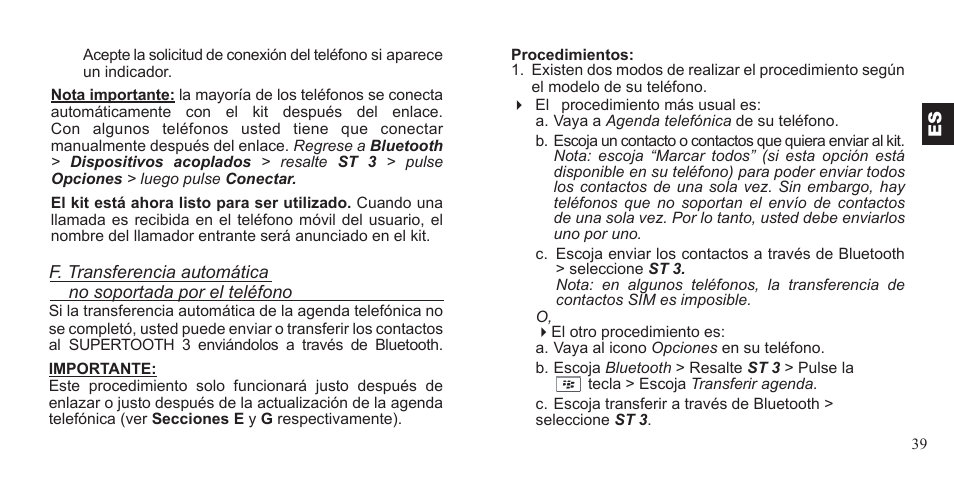 BlueAnt Supertooth 3 Handsfree User Manual | Page 39 / 48