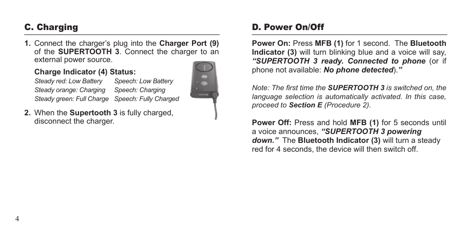 BlueAnt Supertooth 3 Handsfree User Manual | Page 4 / 48