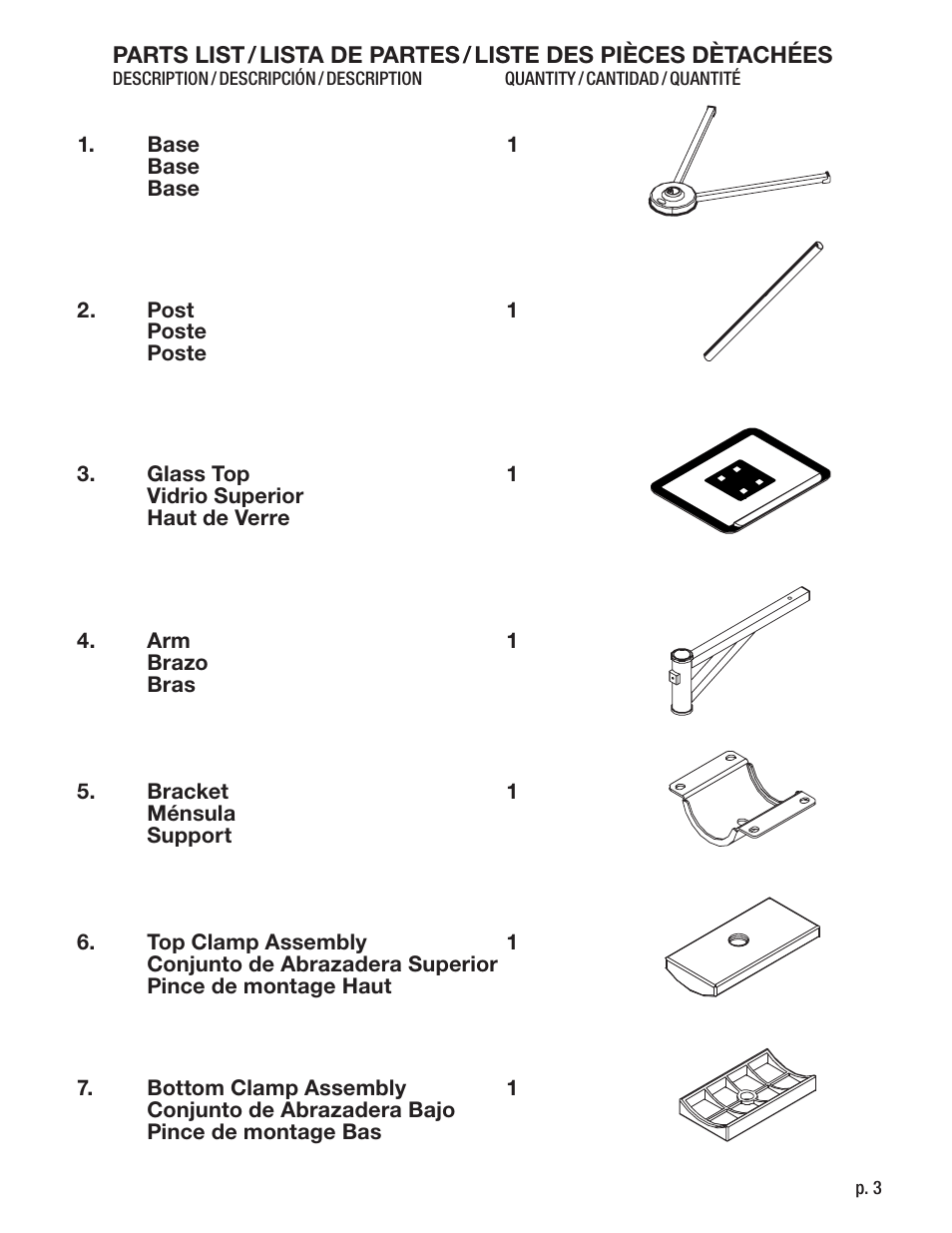 Calico Designs Calico Tech Stand with Glass User Manual | Page 3 / 9