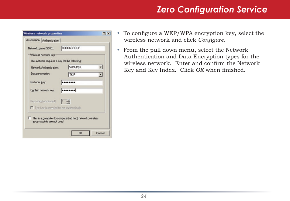 Zero configuration service | Black Box WLI-CB-G54S User Manual | Page 24 / 41