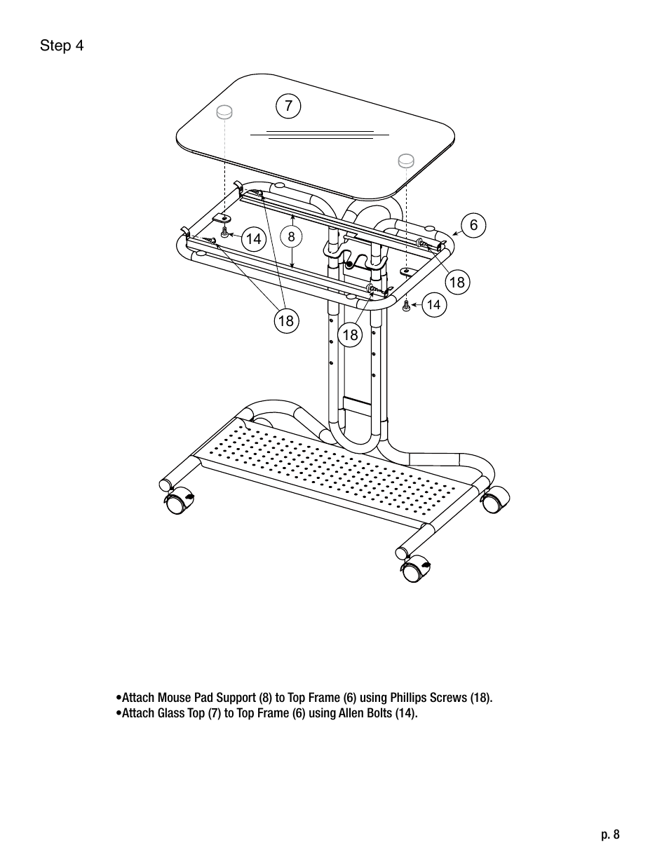 Calico Designs Laptop Cart User Manual | Page 8 / 11