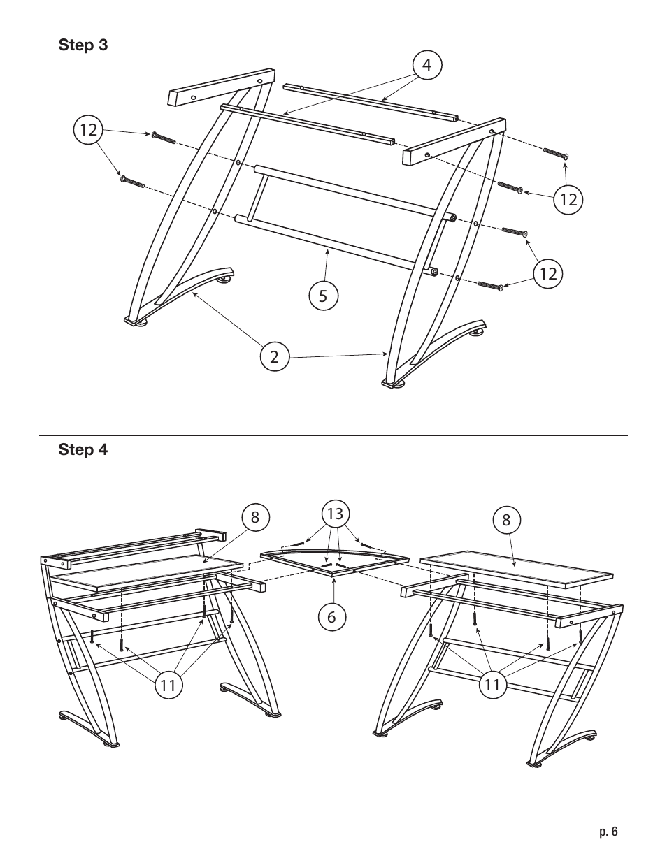 Calico Designs Executive Leather LS Workcenter User Manual | Page 6 / 8