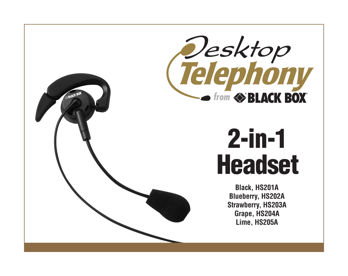 Black Box HS201A User Manual | 21 pages