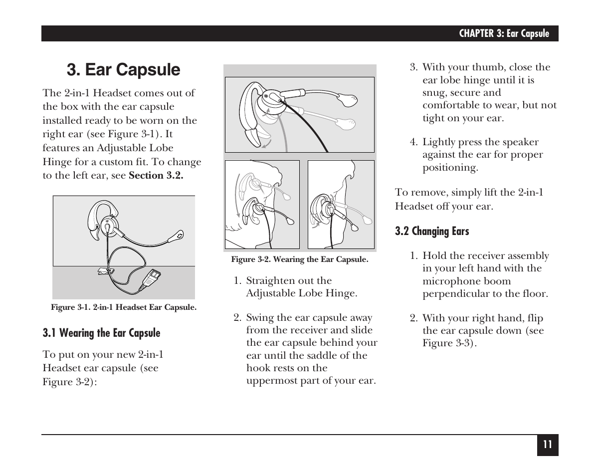 Ear capsule | Black Box HS201A User Manual | Page 12 / 21