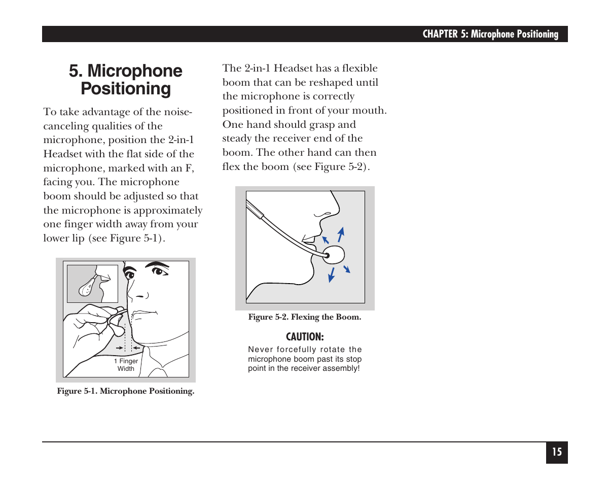 Microphone positioning | Black Box HS201A User Manual | Page 16 / 21