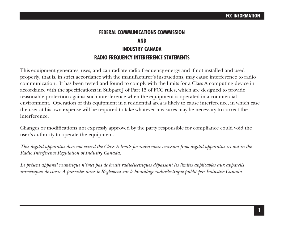 Black Box HS201A User Manual | Page 2 / 21