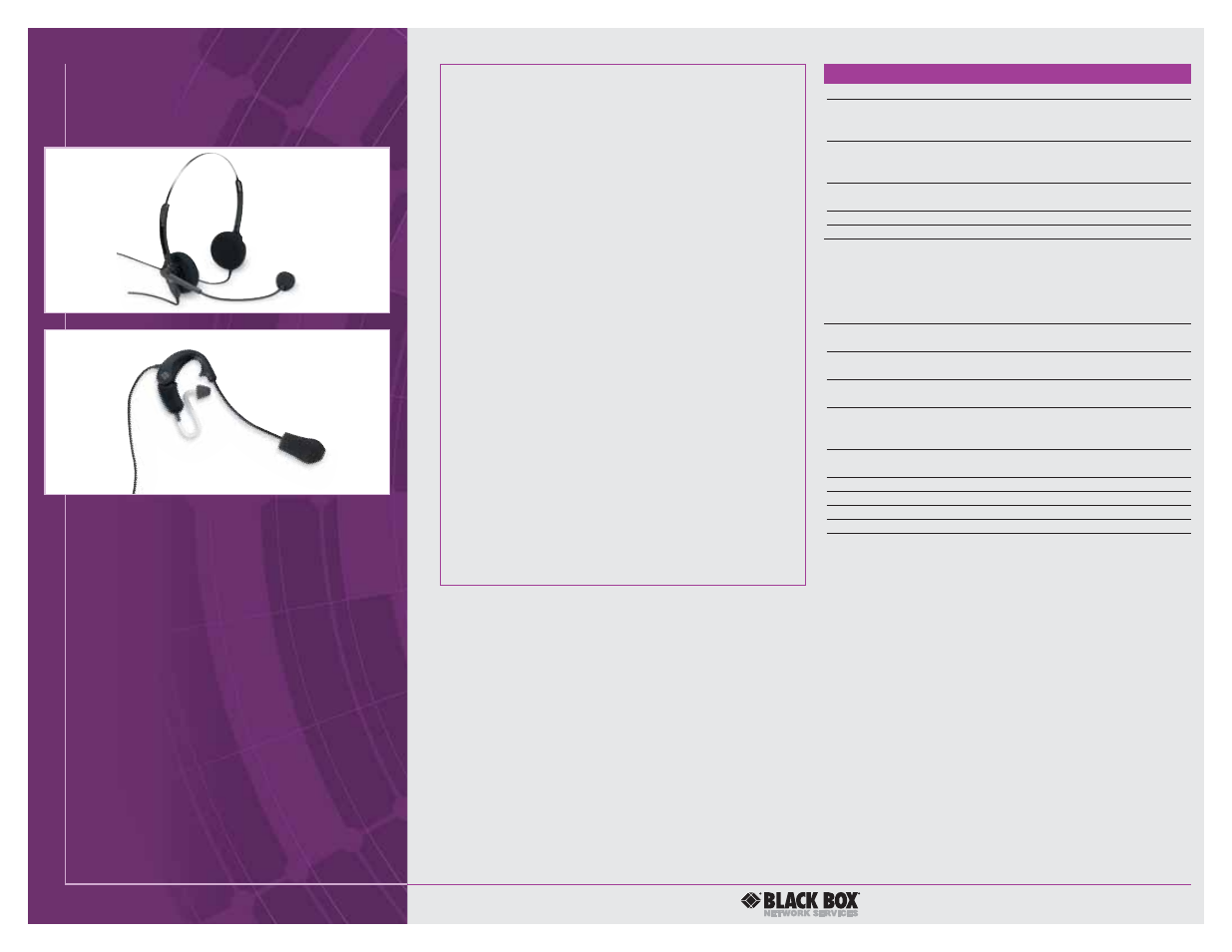 3 of 3 | Black Box Call Center Headsets User Manual | Page 3 / 3