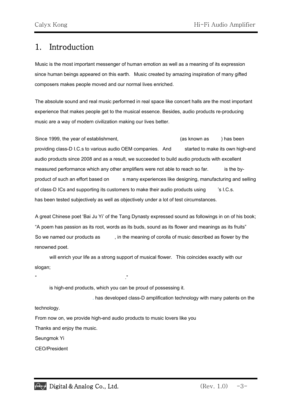 Introduction | Calyx Kong - USB DAC Headphone Amplifier User Manual | Page 3 / 8