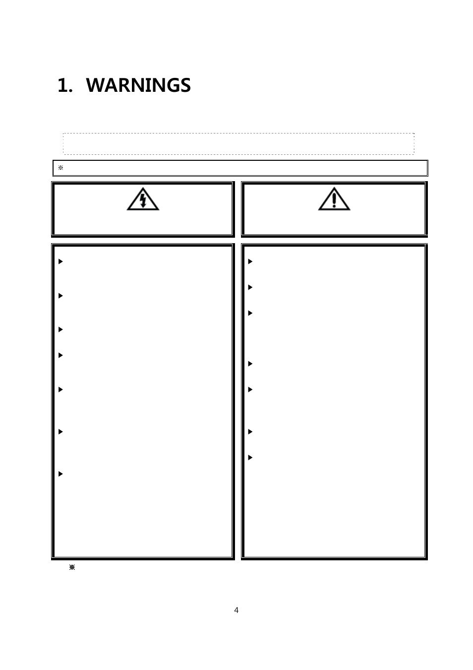 Warnings | Calyx FEMTI 125 / Triple Mode Amplifier User Manual | Page 4 / 17