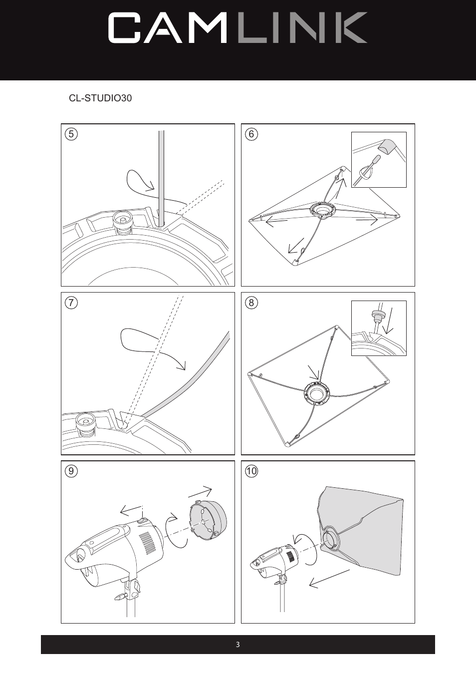 Camlink Professional photo studio CL-STUDIO30 User Manual | Page 3 / 108