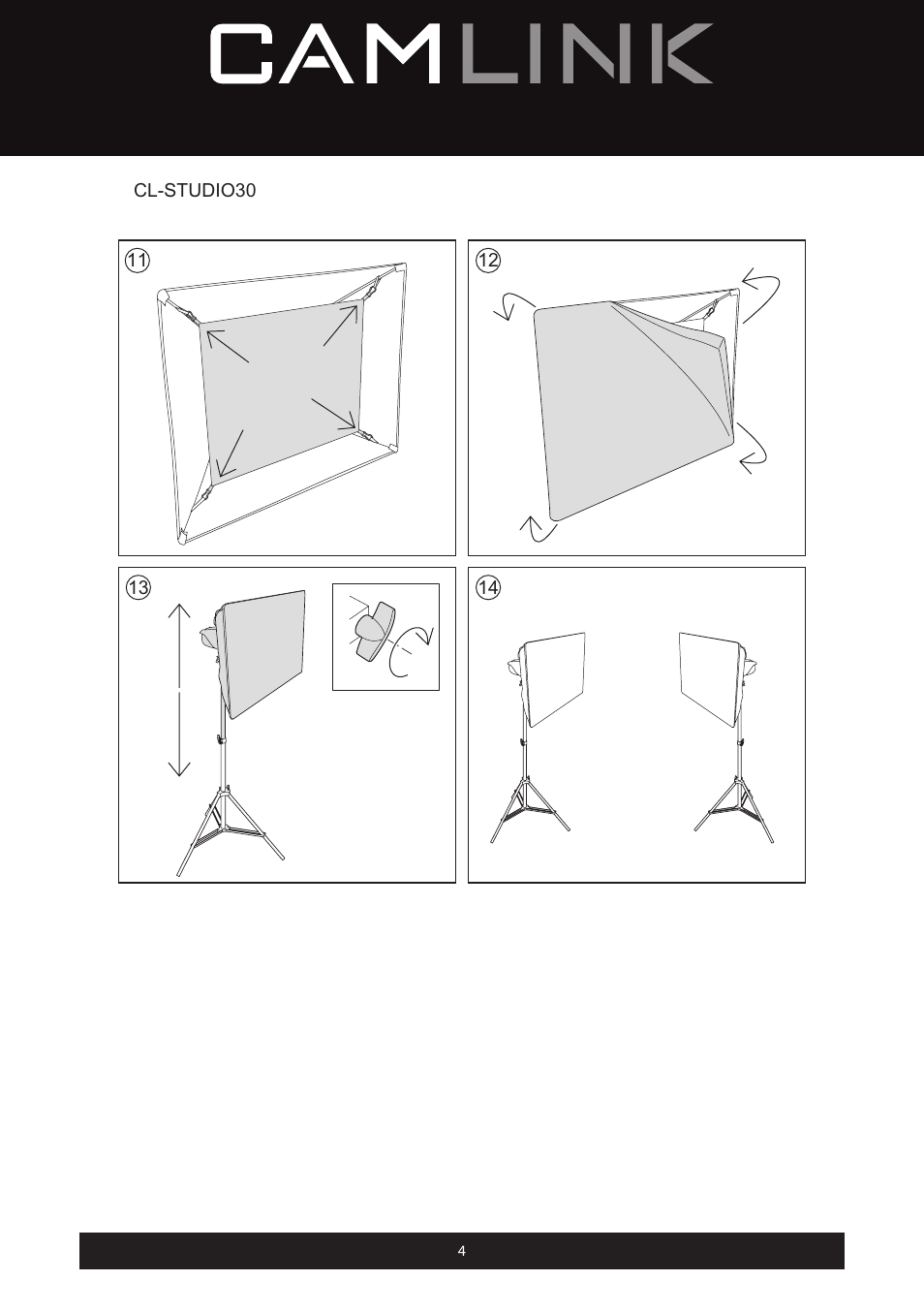 Camlink Professional photo studio CL-STUDIO30 User Manual | Page 4 / 108