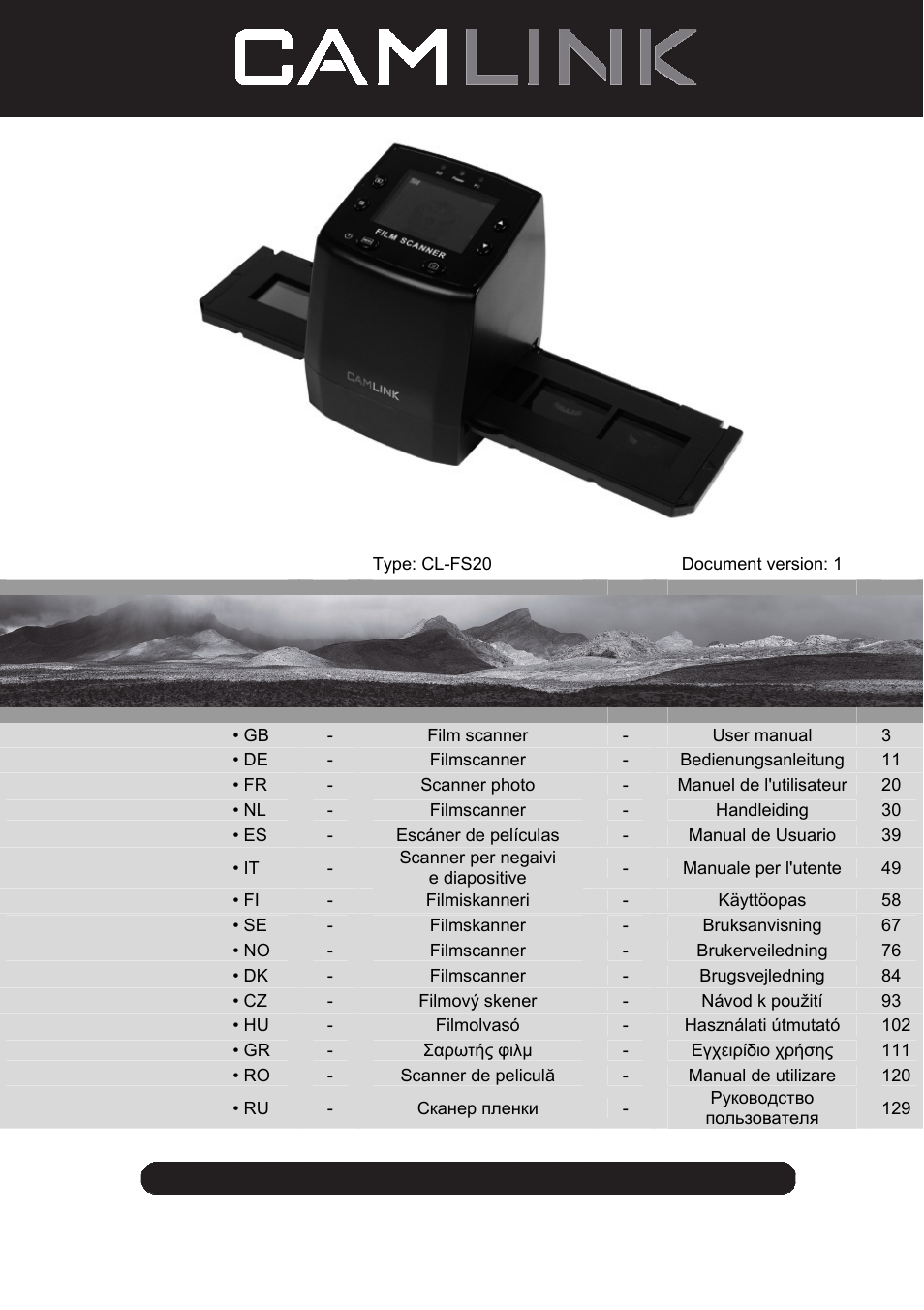 Camlink Film scanner User Manual | 138 pages