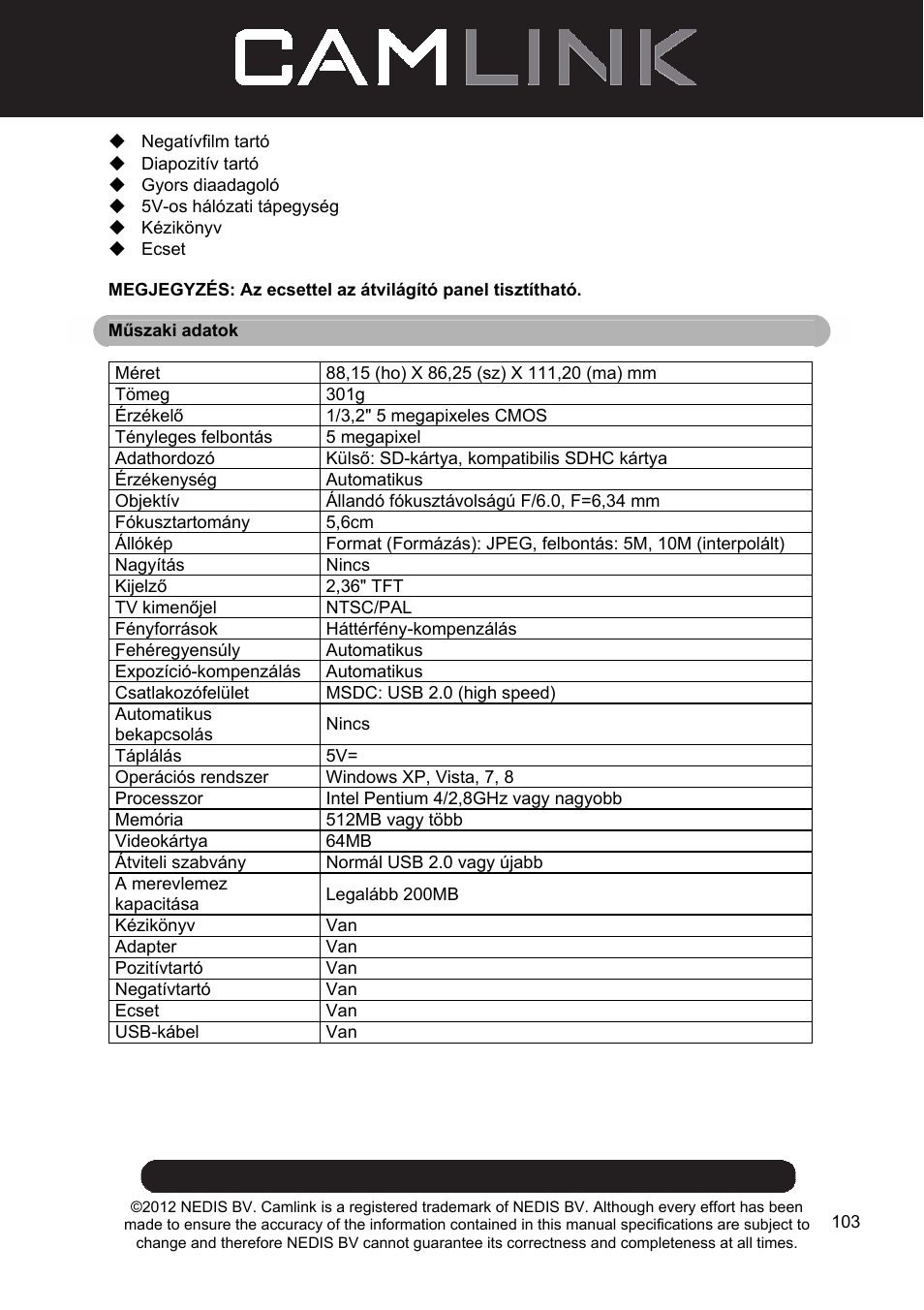 Camlink Film scanner User Manual | Page 103 / 138