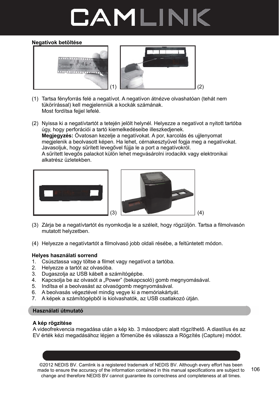 Camlink Film scanner User Manual | Page 106 / 138