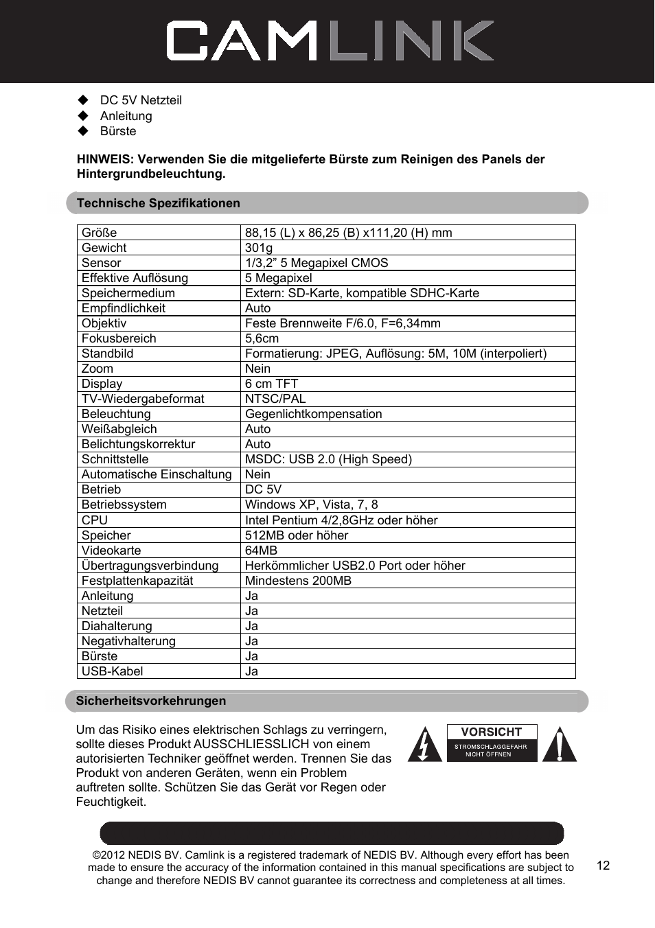 Camlink Film scanner User Manual | Page 12 / 138