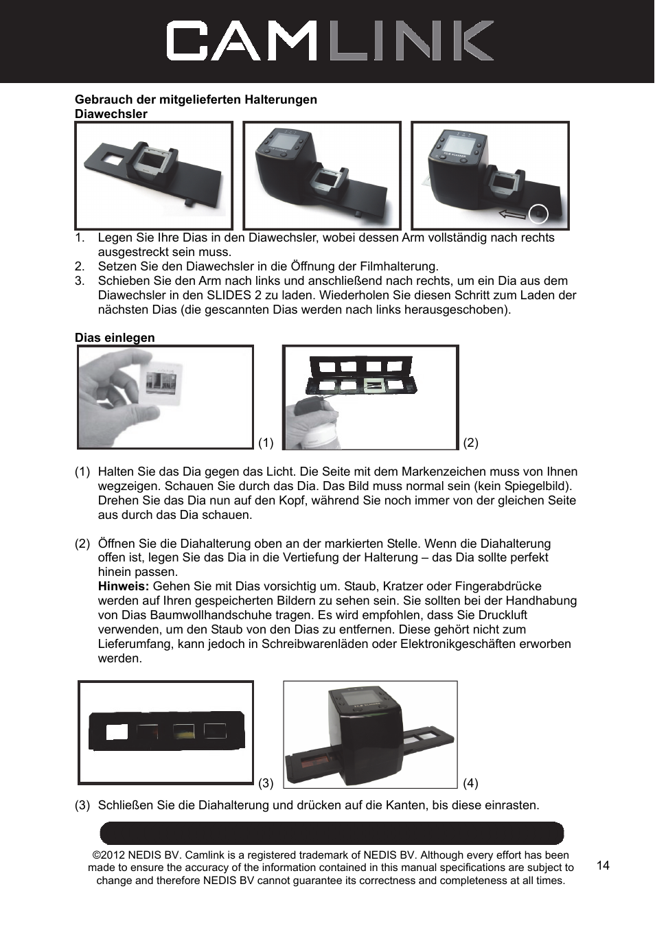 Camlink Film scanner User Manual | Page 14 / 138