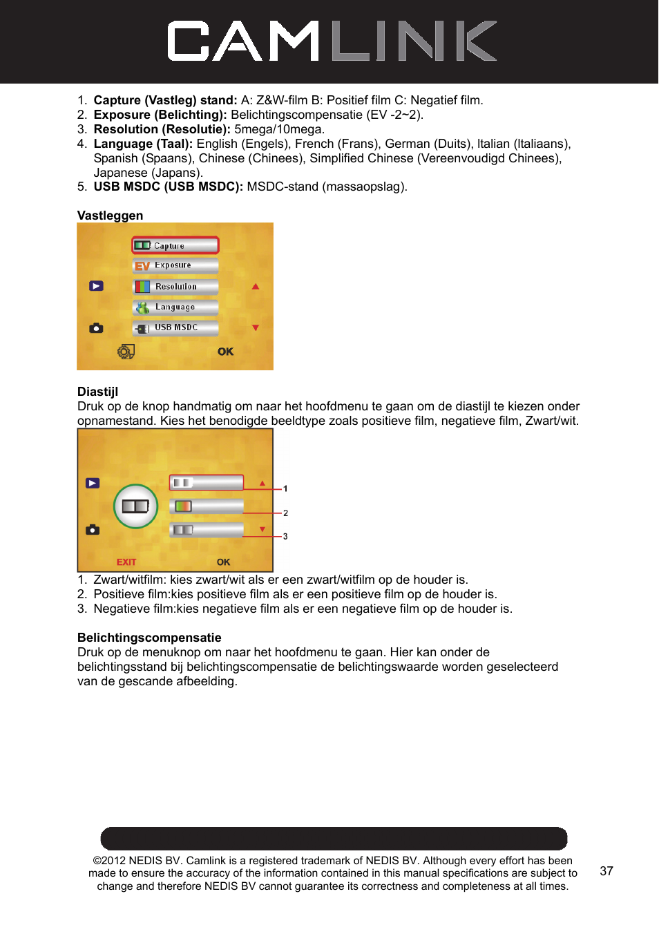 Camlink Film scanner User Manual | Page 37 / 138