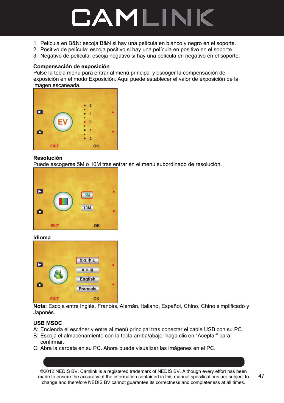 Camlink Film scanner User Manual | Page 47 / 138