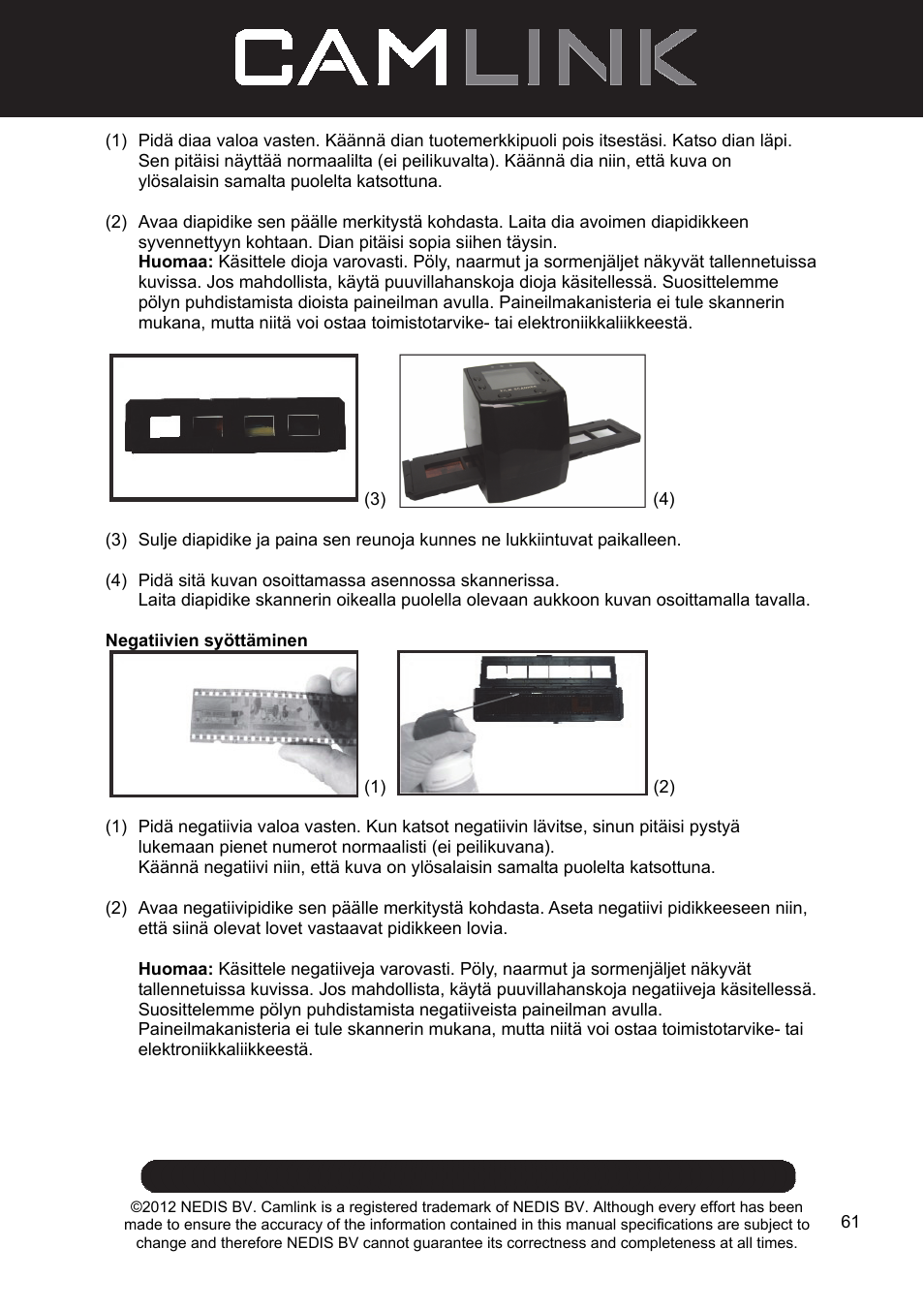 Camlink Film scanner User Manual | Page 61 / 138