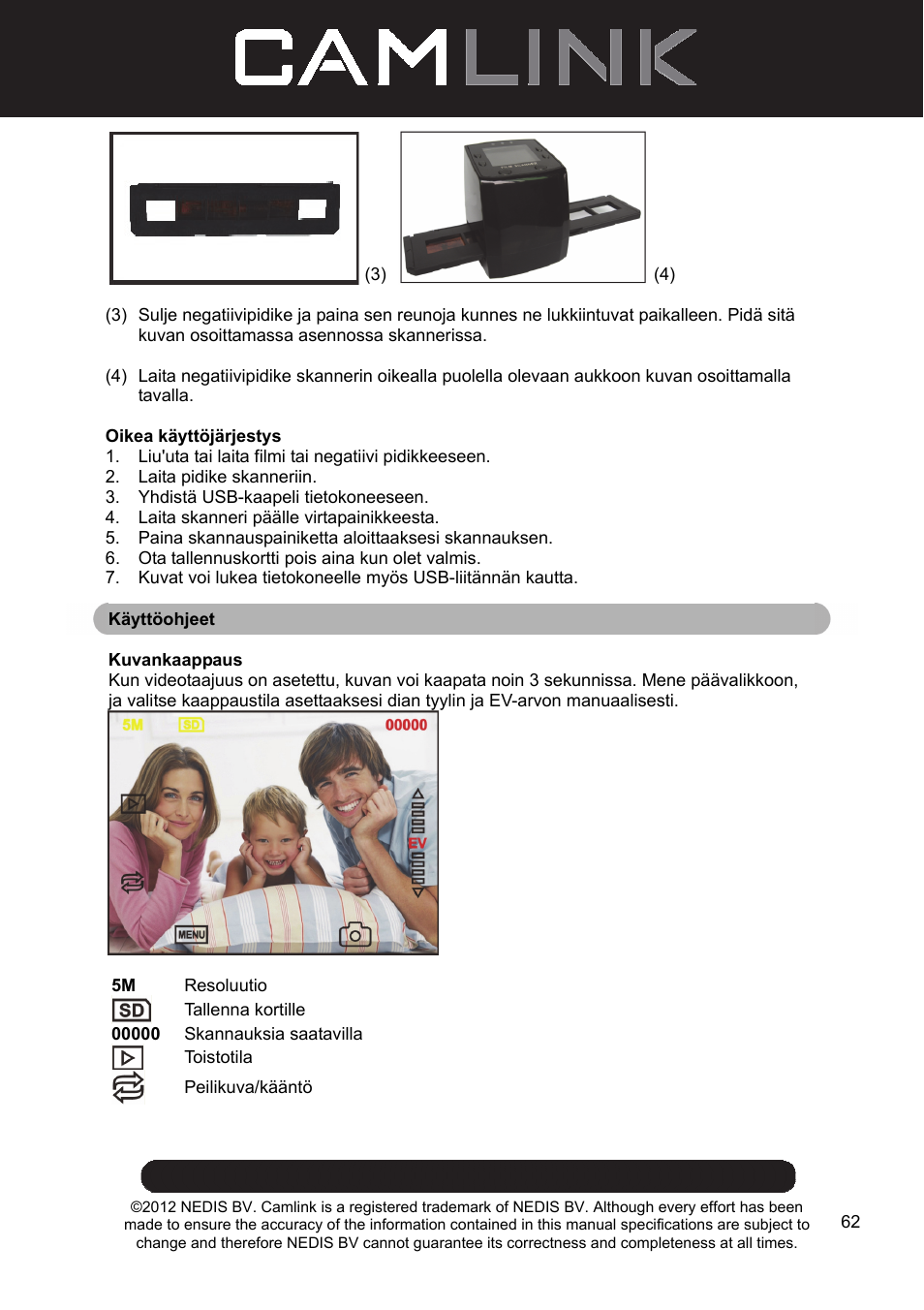 Camlink Film scanner User Manual | Page 62 / 138