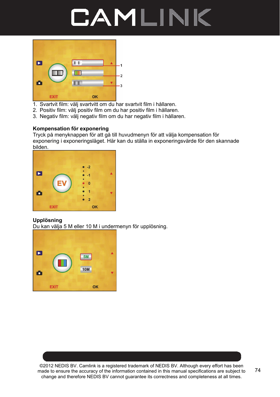 Camlink Film scanner User Manual | Page 74 / 138