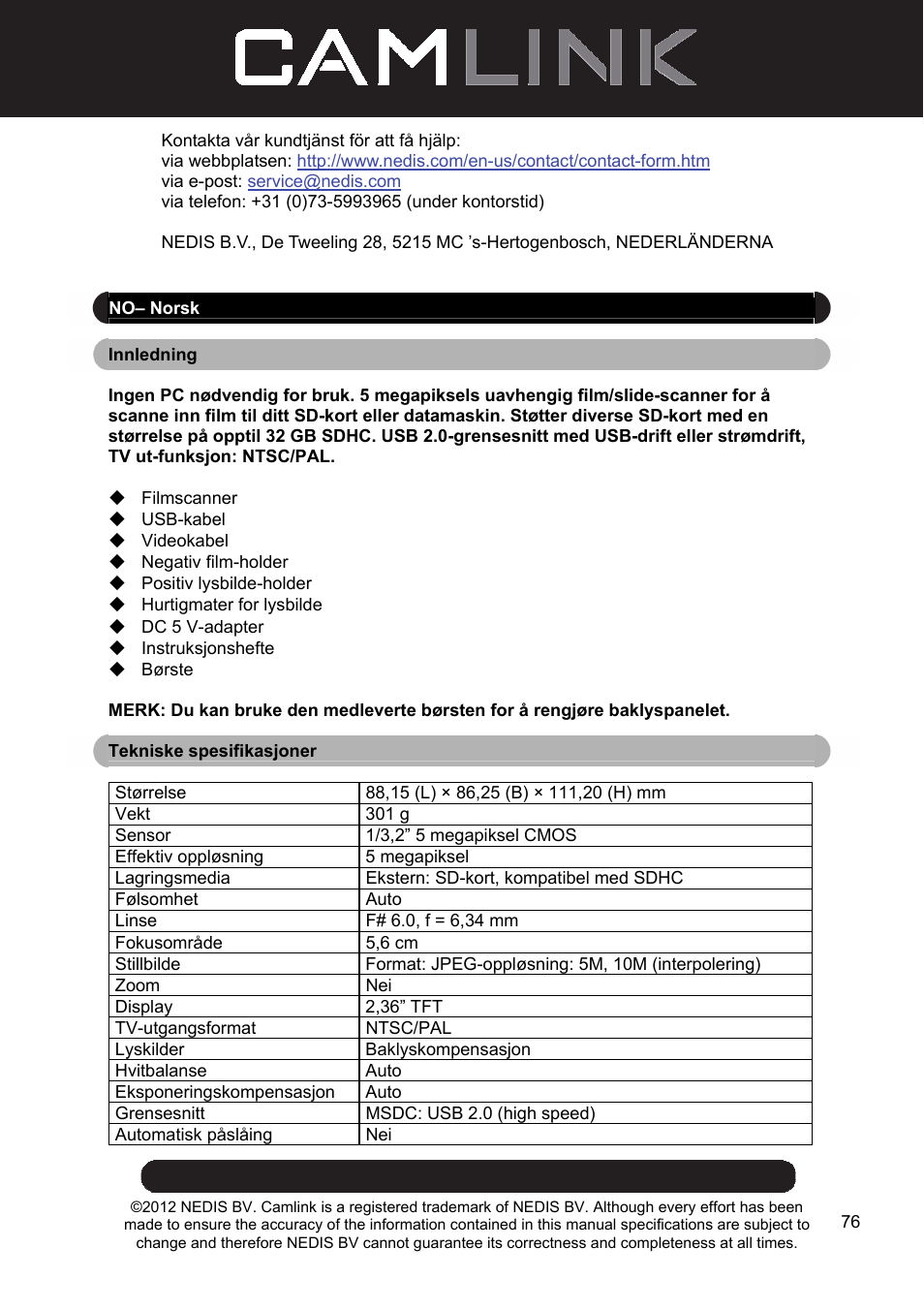 Camlink Film scanner User Manual | Page 76 / 138