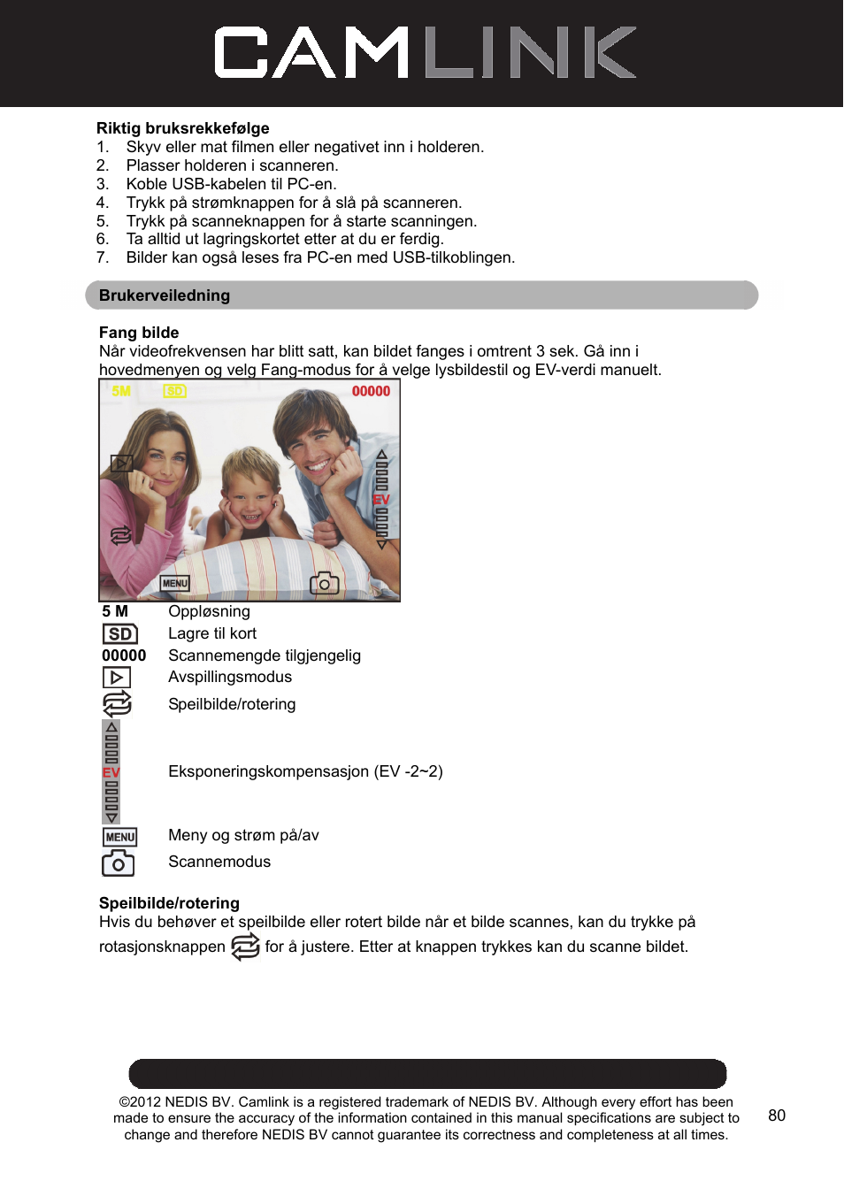 Camlink Film scanner User Manual | Page 80 / 138
