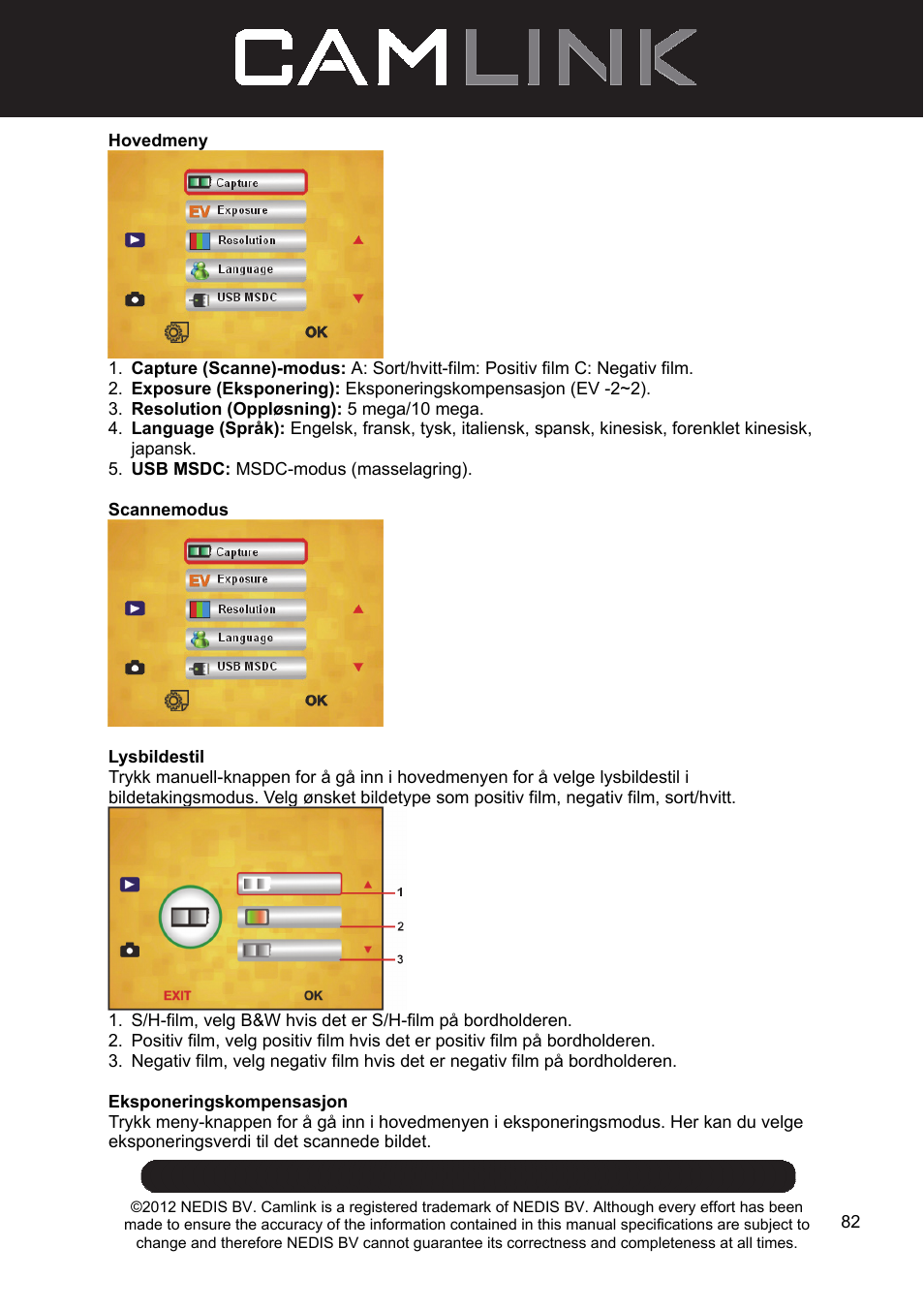 Camlink Film scanner User Manual | Page 82 / 138