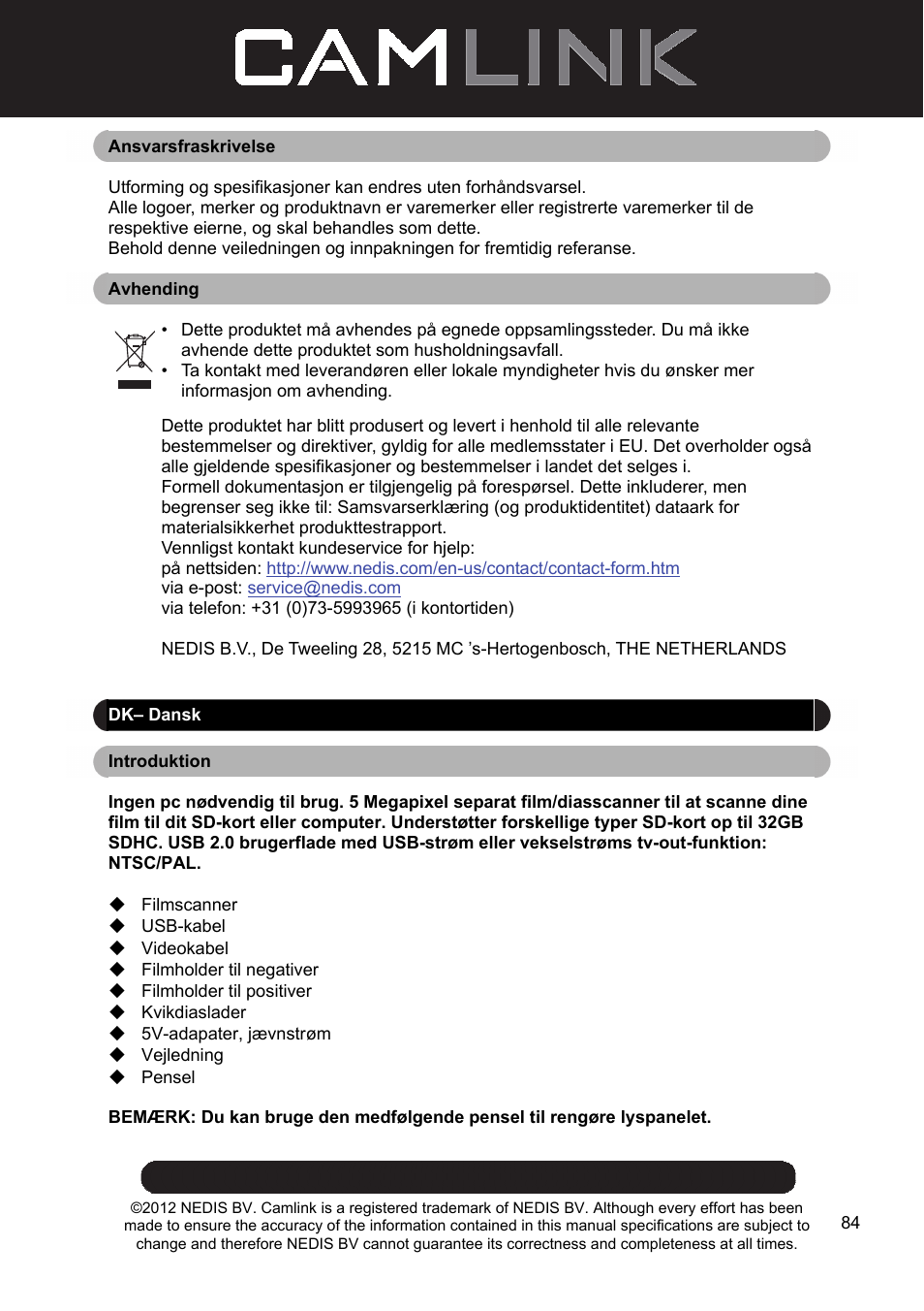 Camlink Film scanner User Manual | Page 84 / 138
