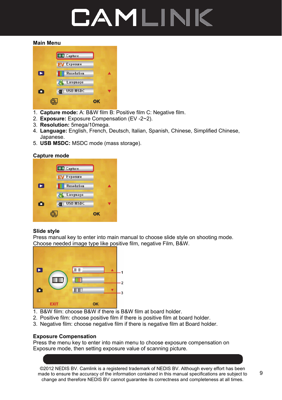 Camlink Film scanner User Manual | Page 9 / 138