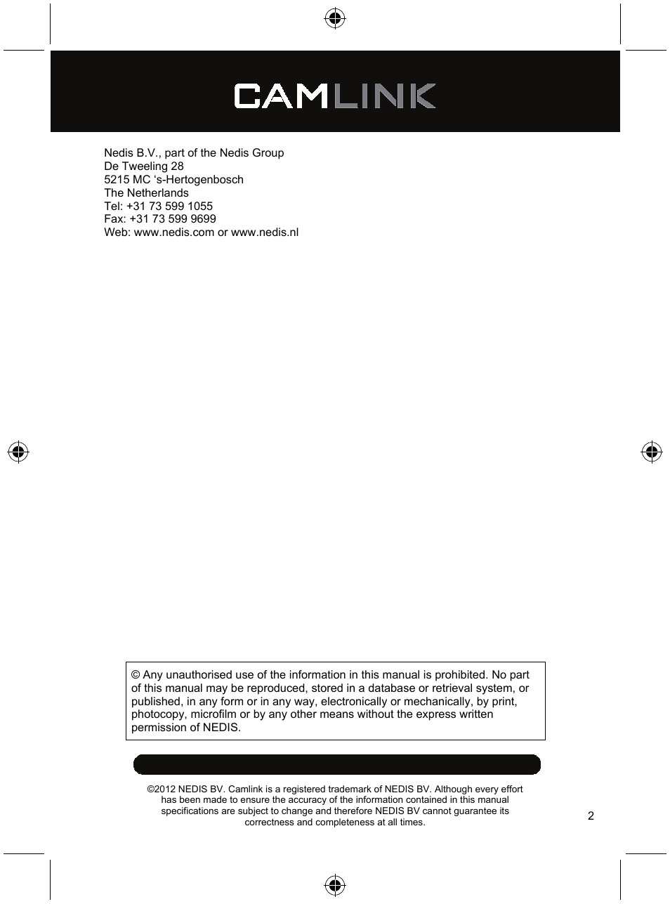 Camlink Dimmable video LED lamp 256 LEDs User Manual | Page 2 / 28
