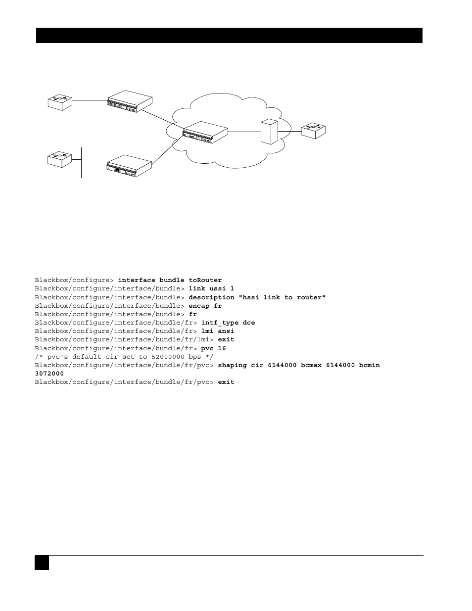 1 fr configuration, 1 configure the hssi bundle at site 1, Fr configuration | Configure the hssi bundle at site 1, Figure 46 mfr configuration detail, Lr1114a | Black Box LR1102A-T1/E1 User Manual | Page 138 / 142