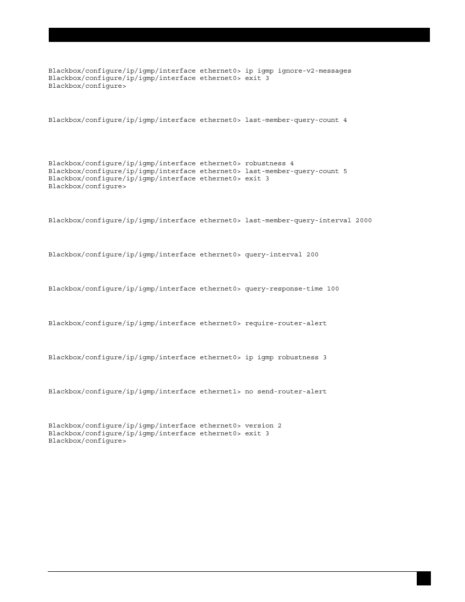 5 example 5, 6 example 6, 7 example 7 | 8 example 8, 9 example 9, 10 example 10, 11 example 11, 12 example 12, 13 example 13 | Black Box LR1102A-T1/E1 User Manual | Page 17 / 142