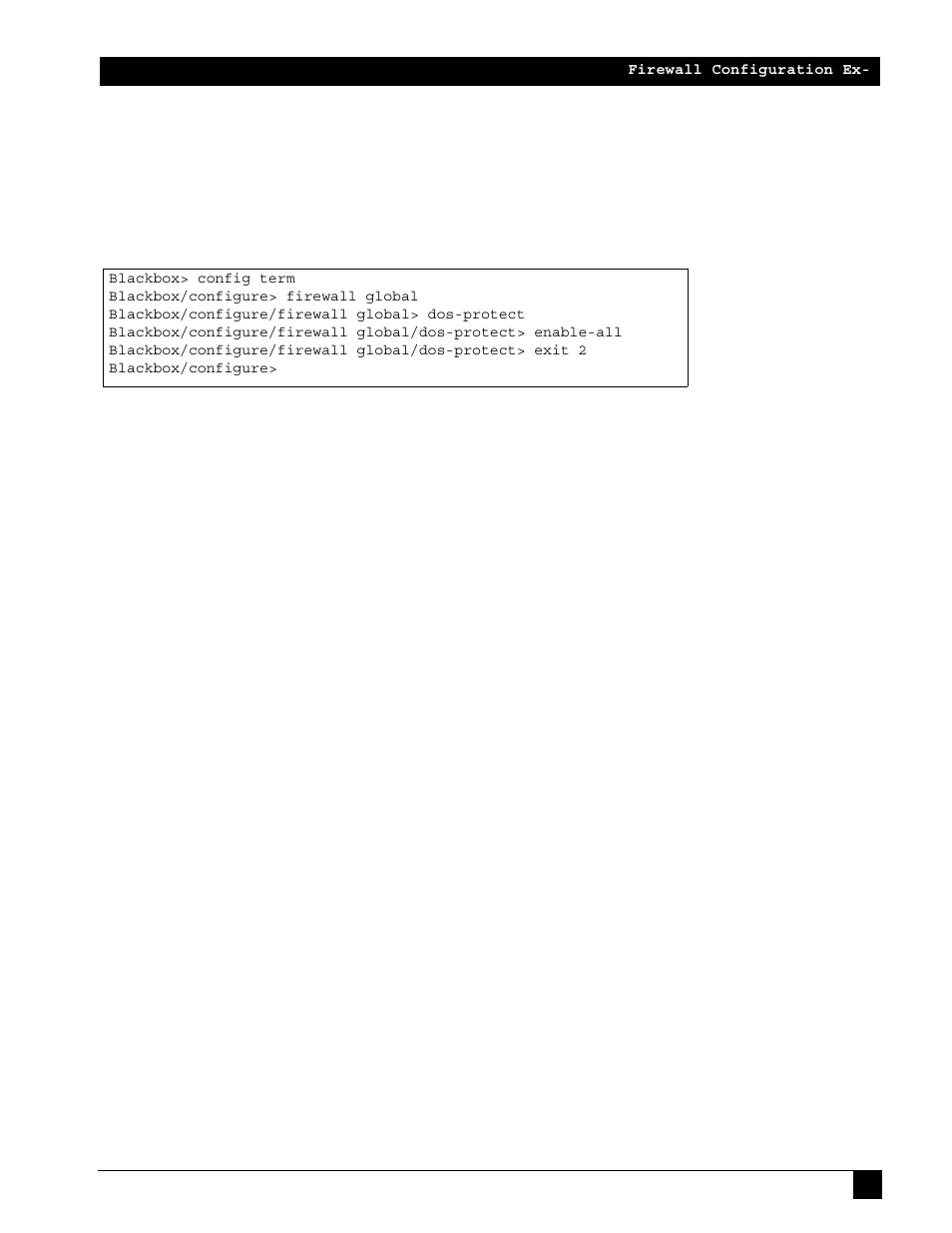 1 stopping dos attacks, Stopping dos attacks | Black Box LR1102A-T1/E1 User Manual | Page 71 / 142