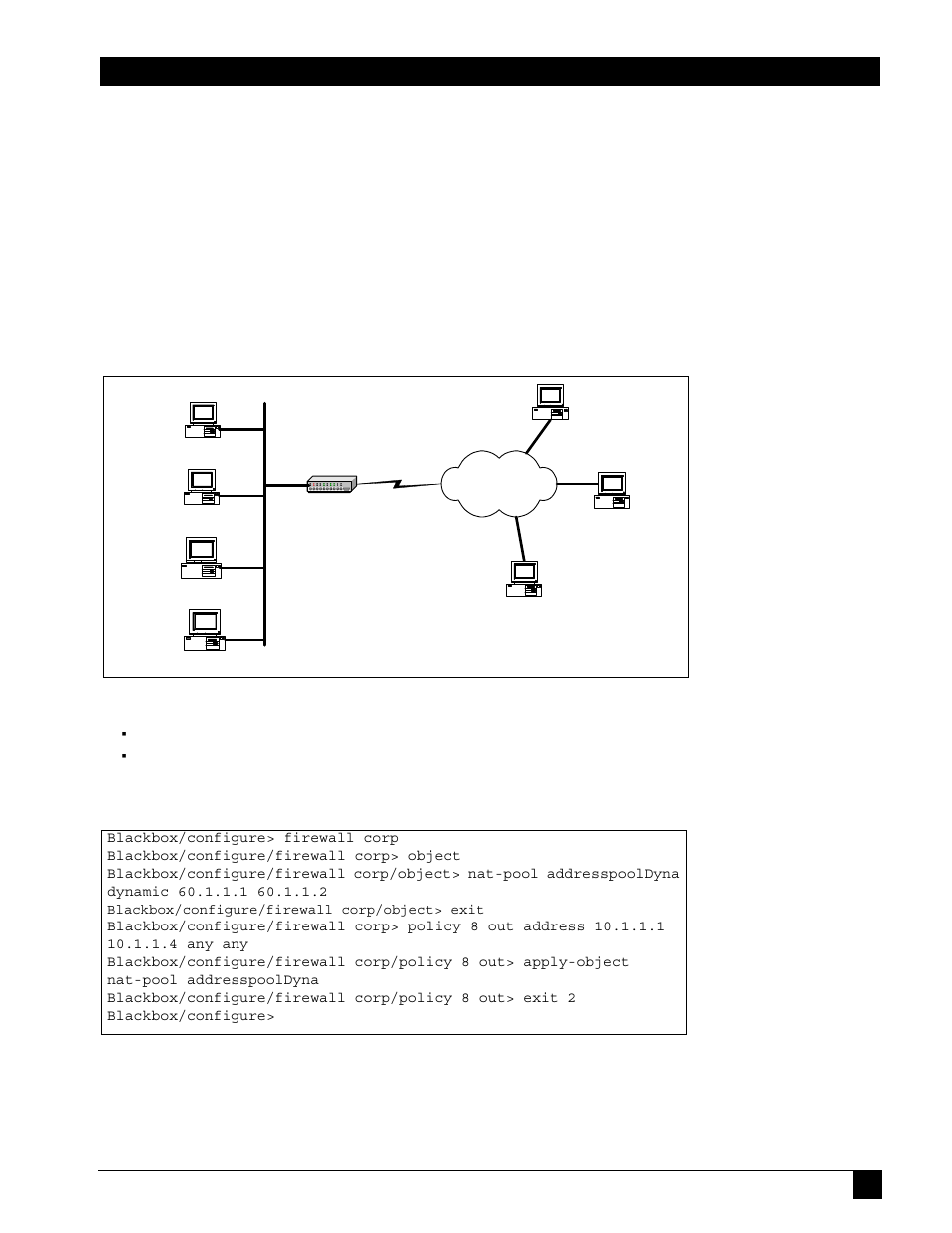 1 dynamic nat (many to many), Dynamic nat (many to many) | Black Box LR1102A-T1/E1 User Manual | Page 73 / 142