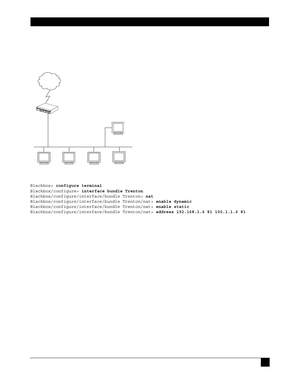 4 configuration for figure 2, 5 reverse nat, Configuration for figure 2 | Reverse nat, 4configuration for figure 2 | Black Box LR1102A-T1/E1 User Manual | Page 81 / 142