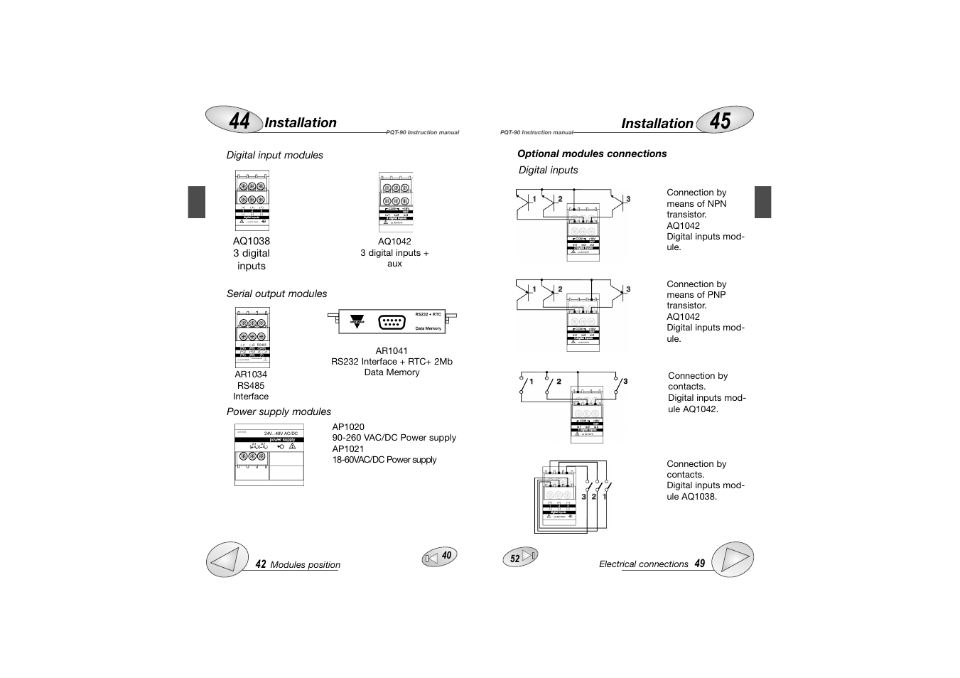 Carlo Gavazzi PQT-90 User Manual | Page 24 / 46