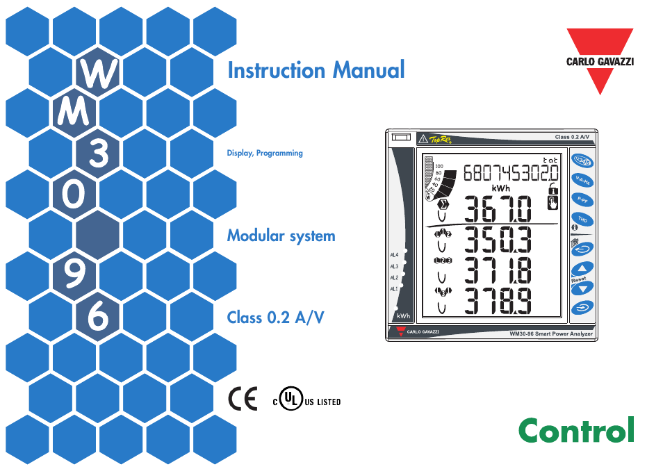 Carlo Gavazzi WM30 User Manual | 21 pages