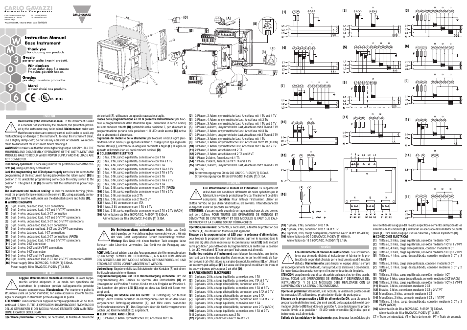Carlo gavazzi | Carlo Gavazzi WM30 User Manual | Page 18 / 21