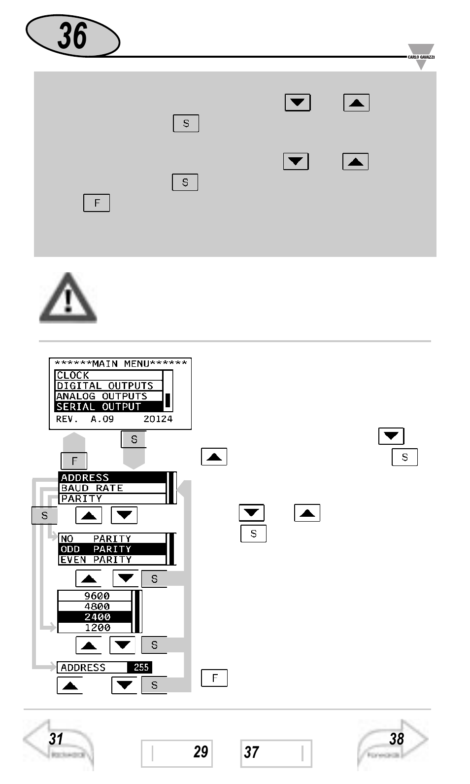 Outputs / other settings | Carlo Gavazzi WM3-96 User Manual | Page 35 / 63