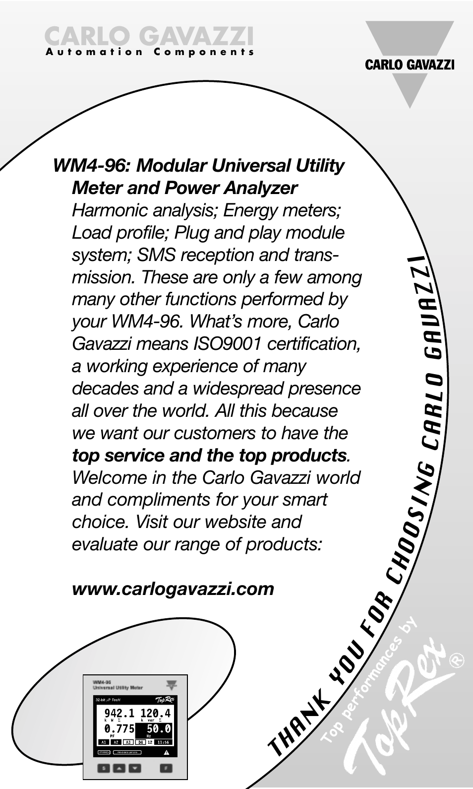 Carlo Gavazzi WM4-96 User Manual | 84 pages
