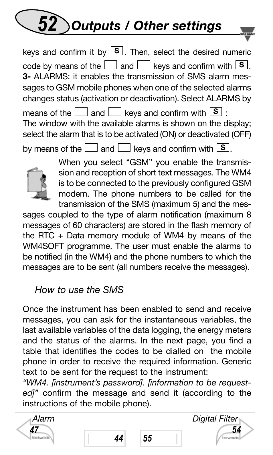 Outputs / other settings | Carlo Gavazzi WM4-96 User Manual | Page 52 / 84