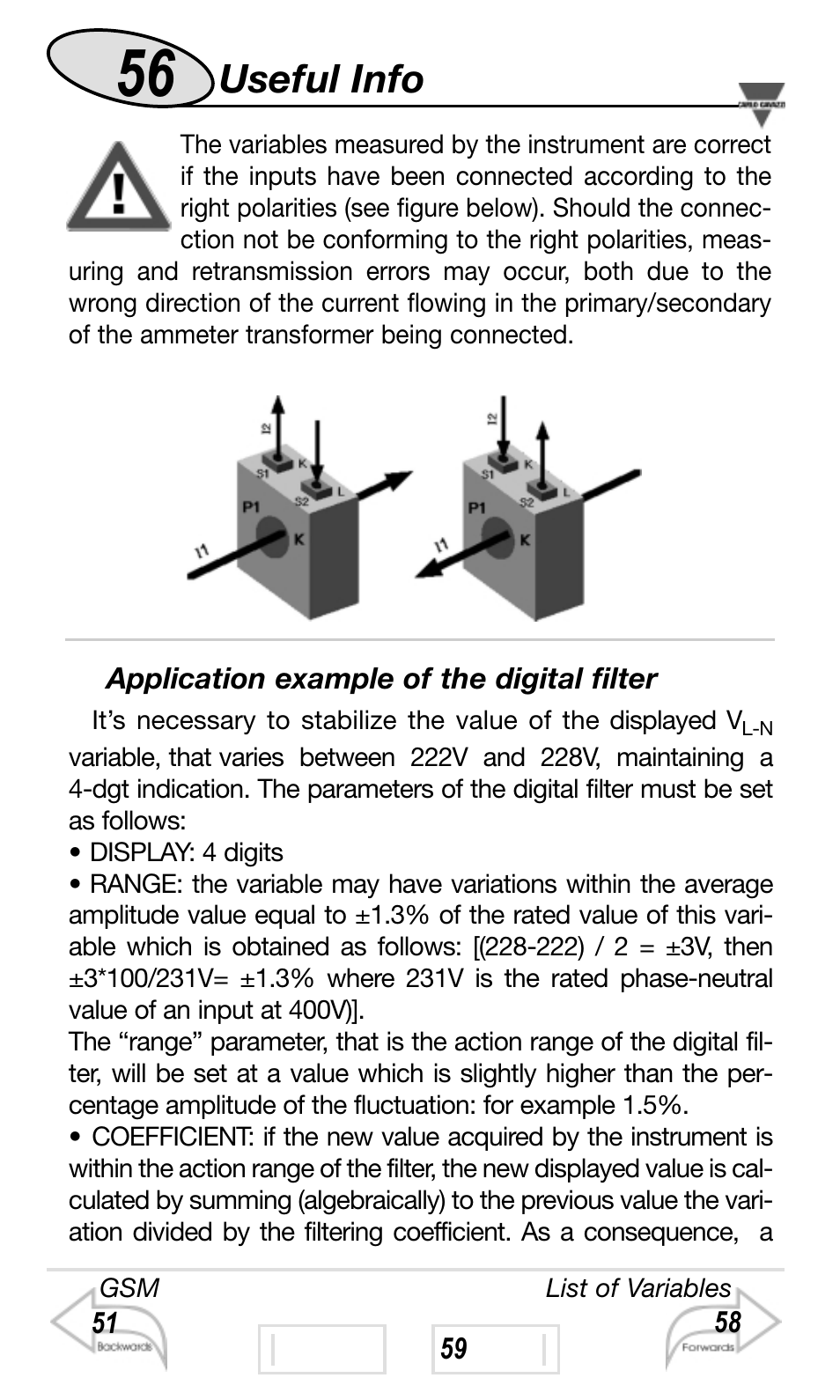 Useful info | Carlo Gavazzi WM4-96 User Manual | Page 56 / 84