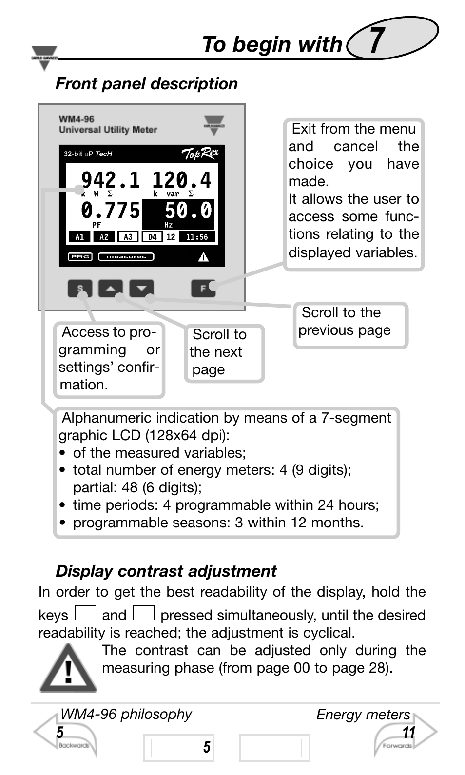 Carlo Gavazzi WM4-96 User Manual | Page 7 / 84