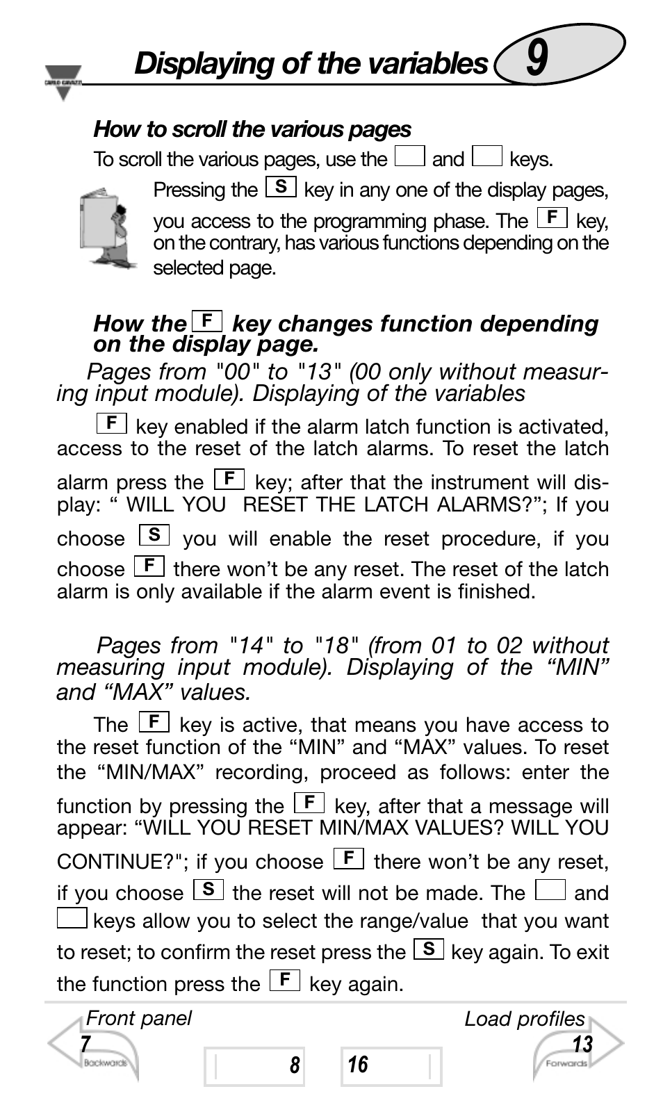 Displaying of the variables | Carlo Gavazzi WM4-96 User Manual | Page 9 / 84