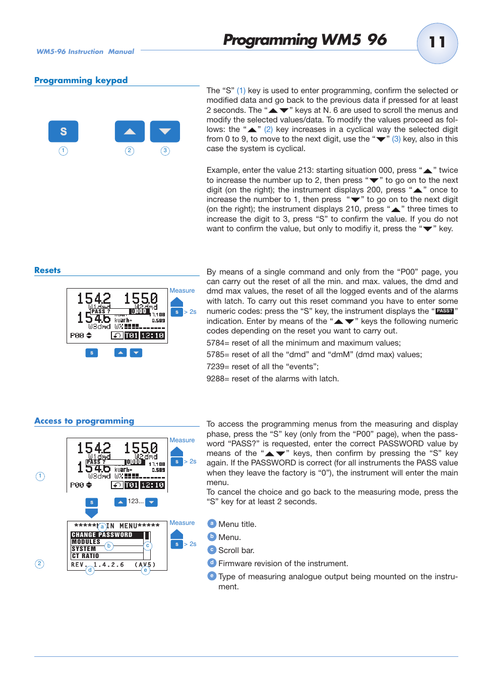 Programming wm5 96 | Carlo Gavazzi WM5-96 User Manual | Page 13 / 55