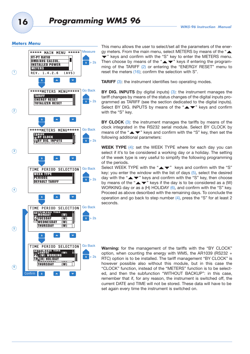 Programming wm5 96 | Carlo Gavazzi WM5-96 User Manual | Page 18 / 55