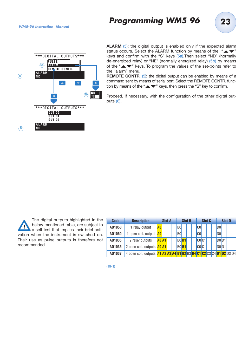 Programming wm5 96 | Carlo Gavazzi WM5-96 User Manual | Page 25 / 55