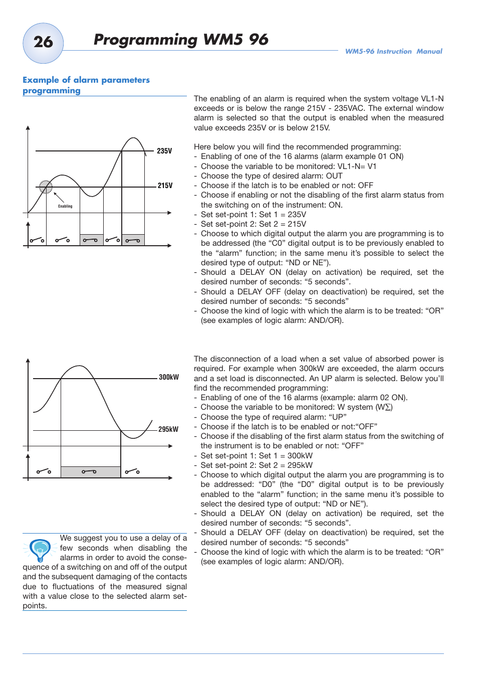 Programming wm5 96 | Carlo Gavazzi WM5-96 User Manual | Page 28 / 55